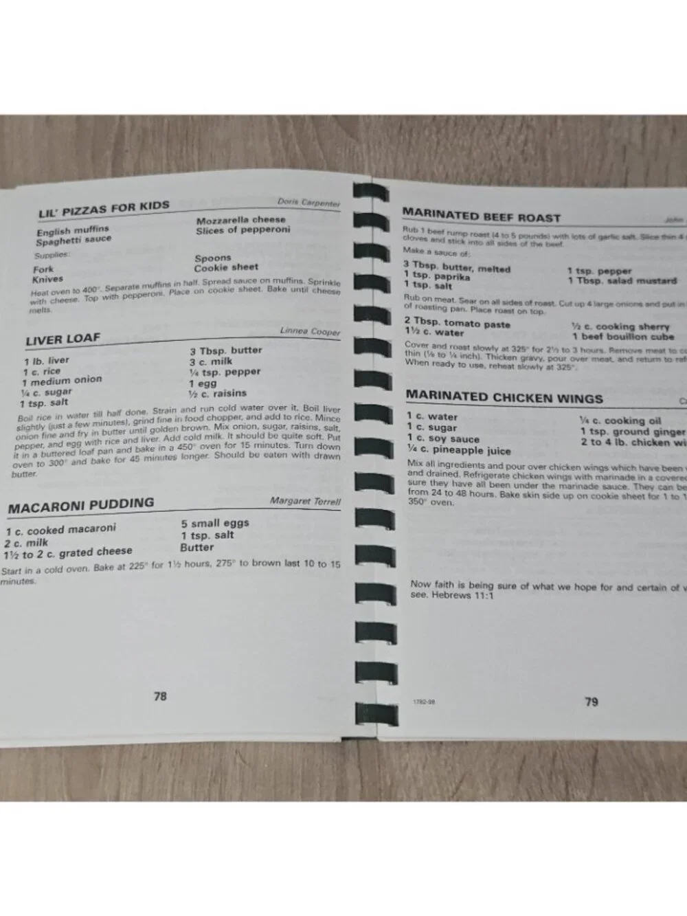 1998 United Methodist Women's Cookbook Safety Harbor Fl Spiral Bound